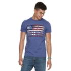 Men's Distressed Flag Tee, Size: Xl, Med Blue