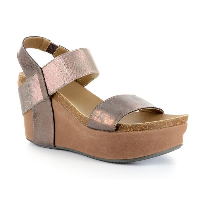 Corkys Wedge Women's Wedge Sandals, Size: 8, Med Brown