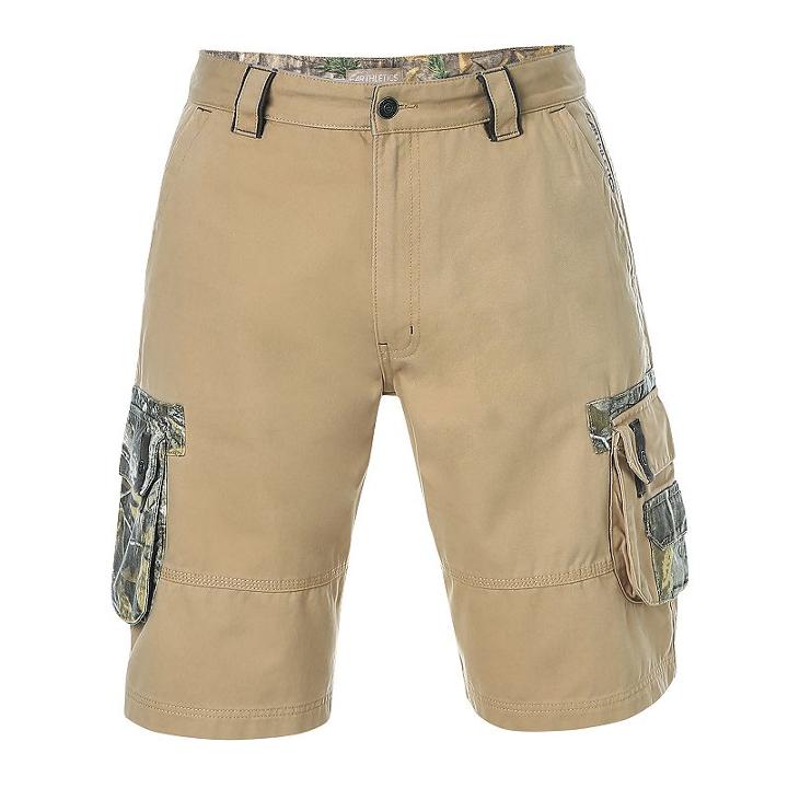 Men's Realtree Earthletics Modern-fit Twill Cargo Shorts, Size: 32, Yellow