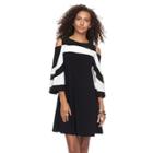 Women's Nina Leonard Oversized Sleeve Cold-shoulder Dress, Size: Medium, Grey Other