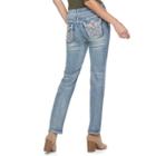 Women's Apt. 9&reg; Embellished Straight-leg Jeans, Size: 4, Med Blue