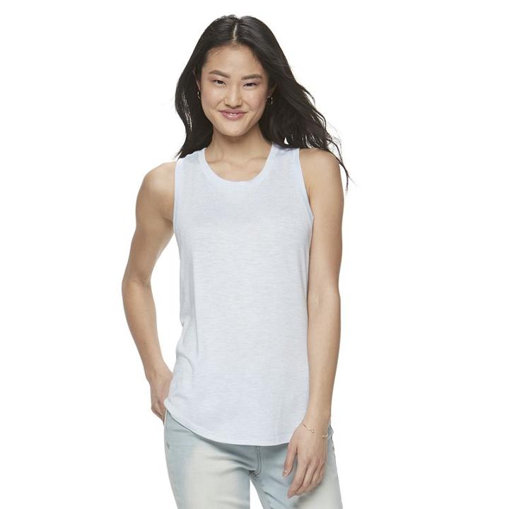 Juniors' Mudd&reg; Muscle Tank, Girl's, Size: Small, Blue (navy)