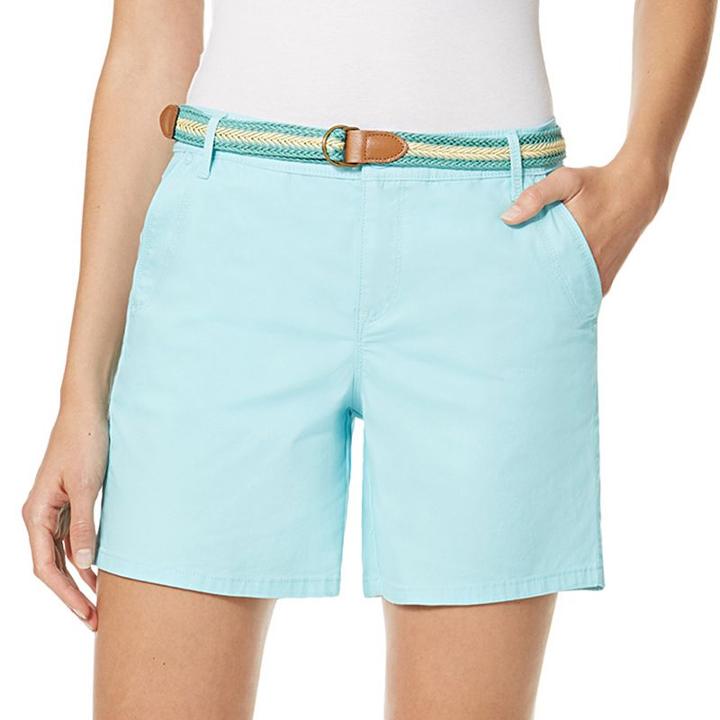 Women's Yvonne Twill Shorts, Size: 10, Turquoise/blue (turq/aqua)