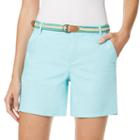 Women's Yvonne Twill Shorts, Size: 10, Turquoise/blue (turq/aqua)