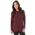 Women's Apt. 9&reg; Vented Crewneck Sweater, Size: Xxl, Drk Purple