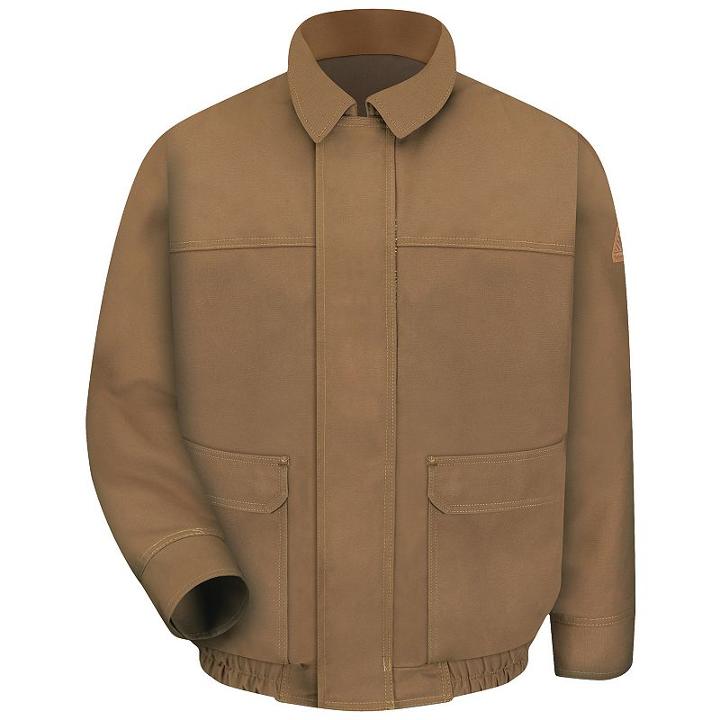 Men's Bulwark Fr Excel Fr Comfortouch Duck-lined Bomber Jacket, Size: Xl, Brown