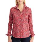 Women's Chaps No Iron Shirt, Size: Xxl, Red