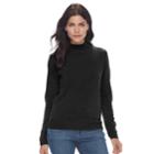 Women's Napa Valley Mockneck Sweater, Size: Xl, Black