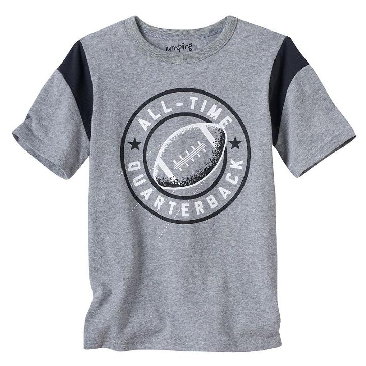 Boys 4-10 Jumping Beans&reg; All-time Quarterback Graphic Tee, Boy's, Size: 4, Med Grey