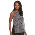 Women's Dana Buchman Slit Overlay Tank, Size: Medium, Med Grey