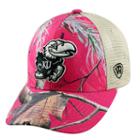 Adult Top Of The World Kansas Jayhawks Doe Camo Adjustable Cap, Med Pink