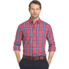 Men's Izod Fieldhouse Regular-fit Plaid Easy-care Button-down Shirt, Size: Large, Red Other
