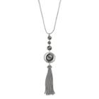 Simply Vera Vera Wang Globular Tassel Pendant Necklace, Women's, Grey Other