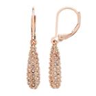 Napier Simulated Crystal Pave Teardrop Earrings, Women's, Pink