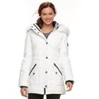 Women's Halitech Faux-fur Trim Parka, Size: Large, White