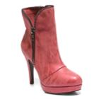 2 Lips Too Sean Women's High Heel Ankle Boots, Size: Medium (9), Red
