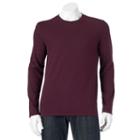 Men's Apt. 9&reg; Jaspe Modern-fit Interloop Texture-striped Tee, Size: Large, Drk Purple