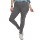 Juniors' Plus Size So&reg; Long Leggings, Teens, Size: 2xl, Dark Grey