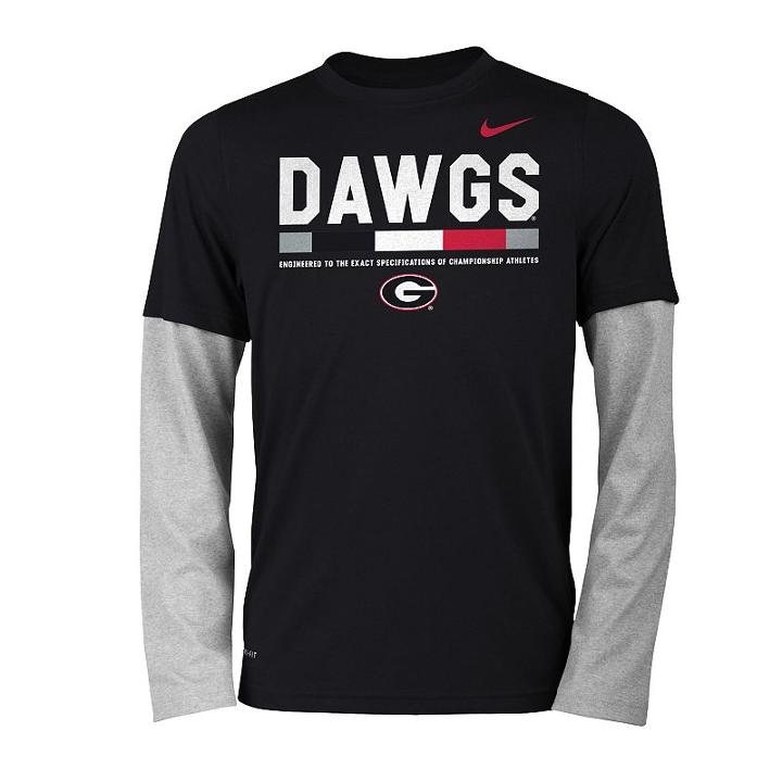 Boys 8-20 Nike Georgia Bulldogs Legend Tee Set, Size: L 14-16, Black