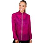 Women's Jockey Sport Breeze Packable Running Jacket, Size: Large, Light Red
