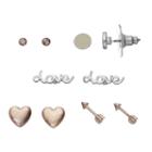 Lc Lauren Conrad Love, Heart & Arrow Stud Earring Set, Women's, Pink