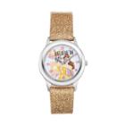 Disney Princess Belle Believe In You Kids' Leather Watch, Women's, Yellow