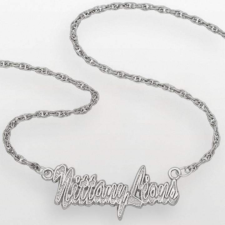 Penn State Nittany Lions Sterling Silver Script Pendant, Women's, Size: 18, Multicolor