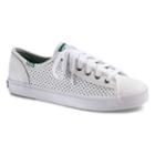 Keds Kickstart Women's Perforated Leather Shoes, Size: Medium (6), White