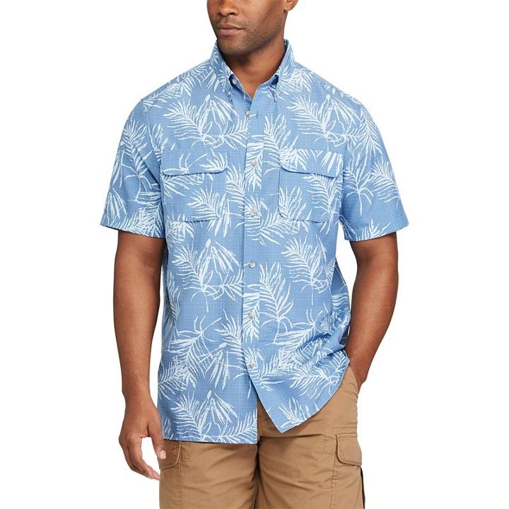 Men's Chaps Classic-fit Outdoor Performance Button-down Shirt, Size: Medium, Blue