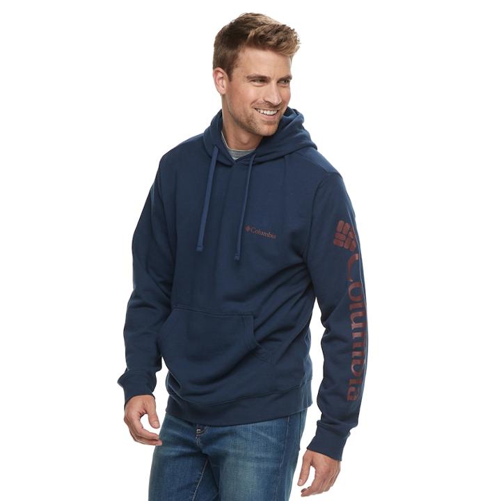 Men's Columbia Viewmont Ii Logo Graphic Hoodie, Size: Medium, Blue