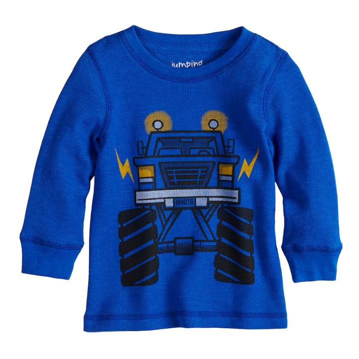 Toddler Boy Jumping Beans&reg; Thermal Graphic Tee, Size: 18 Months, Med Blue