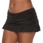 Plus Size Apt. 9&reg; Ruffle Skirtini Bottoms, Women's, Size: 2xl, Black