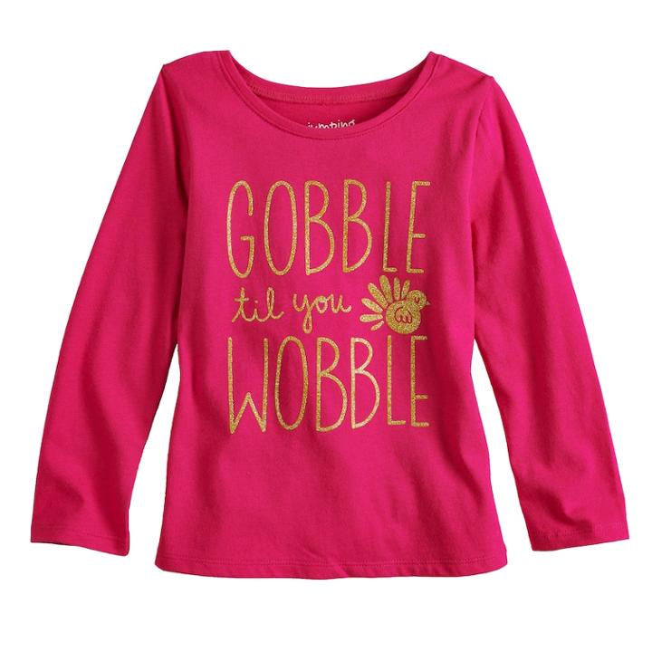 Toddler Girl Jumping Beans&reg; Long Sleeve Holiday Graphic Tee, Size: 3t, Red