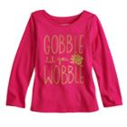 Toddler Girl Jumping Beans&reg; Long Sleeve Holiday Graphic Tee, Size: 3t, Red