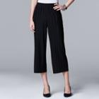 Women's Simply Vera Vera Wang Pleated Wide-leg Crop Pants, Size: Small, Black