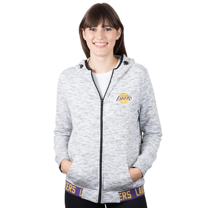 Women's Los Angeles Lakers Space-dyed Hoodie, Size: Medium, Grey