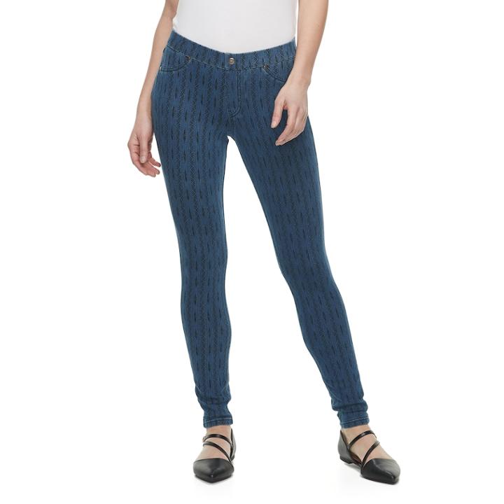 Women's Utopia By Hue Geometric Striped Leggings, Size: Small, Blue