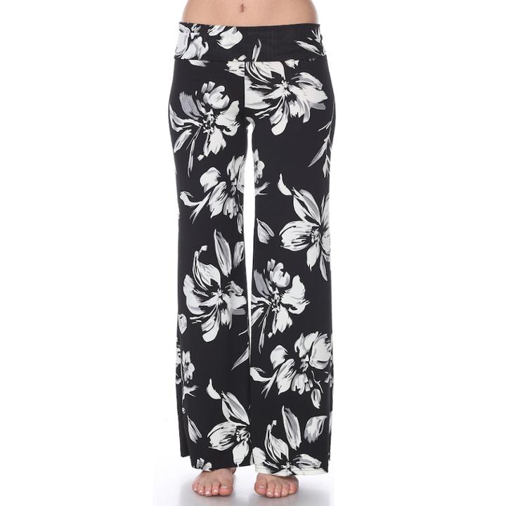 Women's White Mark Palazzo Pants, Size: Small, Black