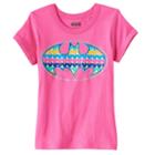 Girls 4-6x Dc Comics Batman Glitter Heart Tee, Girl's, Size: 6x, Brt Pink