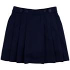 Girls 4-16 & Plus Chaps Pleated School Uniform Button-accent Skort, Girl's, Size: 5, Blue (navy)
