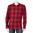 Big & Tall Urban Pipeline&reg; Plaid Flannel Button-down Shirt, Men's, Size: Xxl Tall, Red