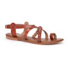 Women's Sonoma Goods For Life&trade; Strappy Braided Toe Loop Sandals, Size: Small, Med Brown