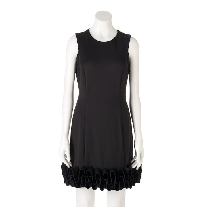 Women's M By Maia Ruffle Sheath Dress, Size: 12 Avg/reg, Black