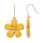 Flower Drop Earrings, Women's, Yellow
