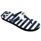 Women's College Edition Byu Cougars Bow Flip-flops, Size: Large, Blue (navy)