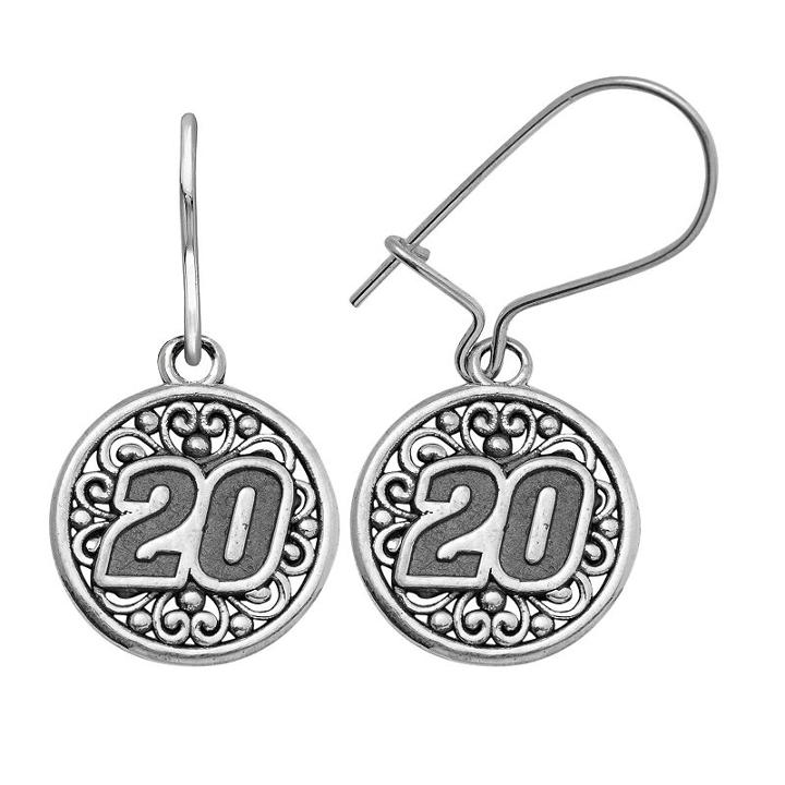 Insignia Collection Nascar Matt Kenseth Stainless Steel 20 Drop Earrings, Women's, Grey