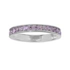 Sterling Silver Purple Crystal Ring, Women's, Size: 6