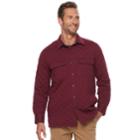 Men's Croft & Barrow&reg; Classic-fit Quilted Outdoor Shirt Jacket, Size: Xxl, Red