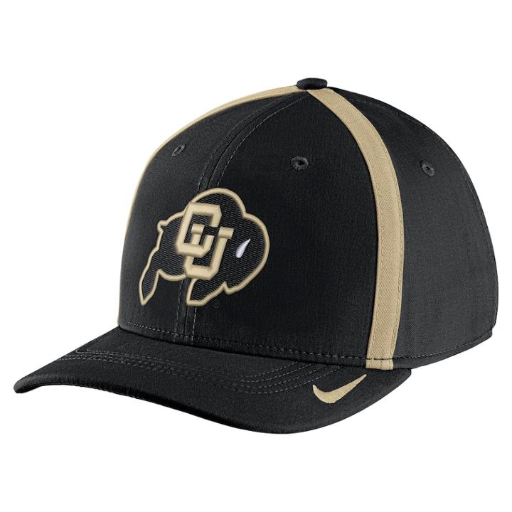 Adult Nike Colorado Buffaloes Aerobill Sideline Cap, Men's, Black