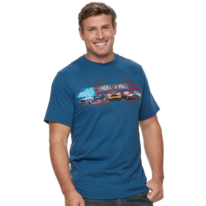 Big & Tall Cotton Links Graphic Tee, Men's, Size: 2xb, Blue